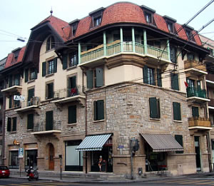 L'immeuble, rénové, de Châtelaine.